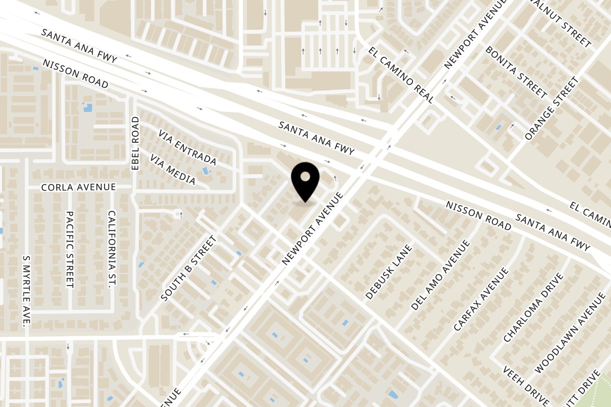 Map showing the location of Curry Do Tustin on 14075 Newport Ave in Tustin